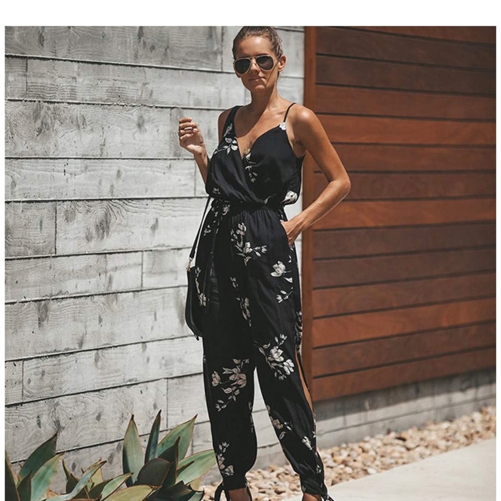 Black floral jumper